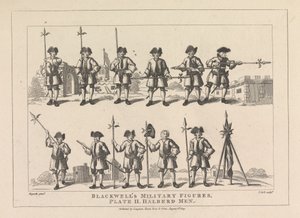 Figuras Militares de Blackwell, Placa II, Homens Halberd de Thomas Cook