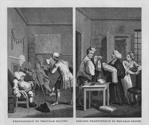 Frontispieces para Tristram Shandy, 1808, 1827.