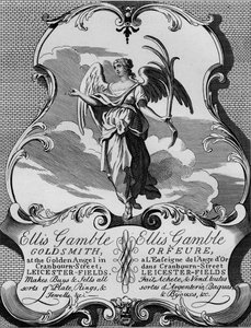 Cédula do ourives Ellis Gamble, 1720, 1827.
