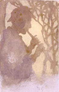 Um bosque, ou canalização para a Terra do Nunca (aguarela) de Thomas Cooper Gotch