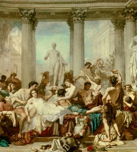 Detalhe de: Os Romanos da Decadência, Pintura de Thomas Couture (1815-1879)