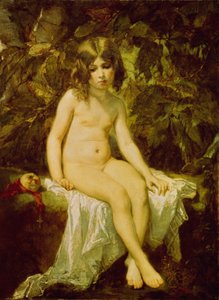 Banhistazinho. Pintura por Thomas Couture (1815-1879), óleo sobre tela