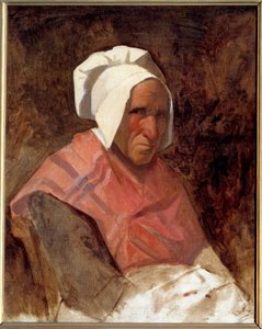 Retrato de Marie Simonet Pintura de Thomas Couture (1815-1879) 1836 Sol. 0,65x0,53 m de Thomas Couture