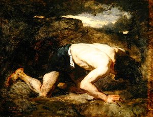 O Fugitivo, Estudo para Timão de Atenas, c.1857 (óleo sobre tela)