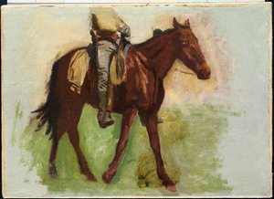 Esboço para "Cowboys no Ermo" de Thomas Cowperthwait Eakins