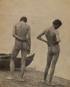 Thomas Eakins e John Laurie Wallace em uma praia de 1883