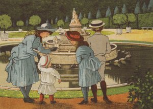 Paris: um dia em Versalhes (cor litho) de Thomas Crane