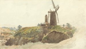 Paisagem com moinho de vento de Thomas Creswick