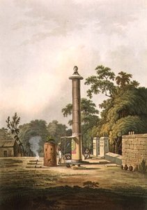 Um lugar de culto Hindoo, gravado por Joseph Constantine Stadler (fl.1780-1812) pub. por Edward Orme (1774-c.1820) c.1803 (litho) de Thomas Daniell