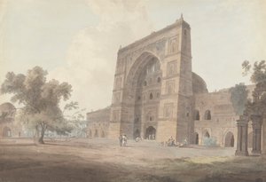 Entrada principal da Mesquita Jami, Jaunpur de Thomas Daniell