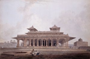 Parte do palácio dentro do forte de Allahabad, de Thomas Daniell