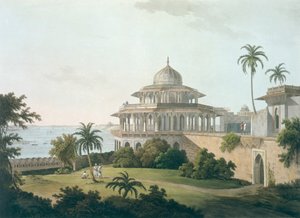 O Chalees Satoon, no Forte de Allahabad, no rio Jumna, de "Cenário Oriental: Vinte e quatro vistas no Hindoostan", 1795
