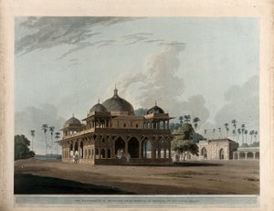 Mausoléu de Mucdoom Shah Dowlut, em Moneah de Thomas Daniell