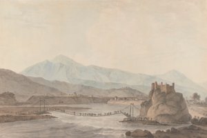 A Ponte de Corda em Srinaga de Thomas Daniell