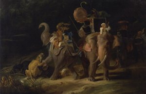 Caça ao tigre nas Índias Orientais de Thomas Daniell