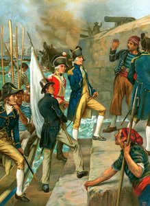No terreno hostil. O desembarque de Nelson em Copenhague após a batalha