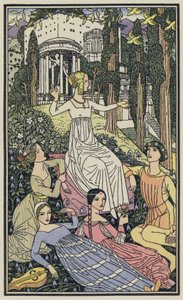 Ilustração para O Decameron de Boccaccio (litografia a cores)