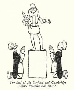 William Shakespeare, o ídolo do Oxford and Cambridge School Examination Board (litografia)