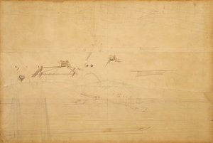 Desenho de perspectiva para os irmãos Biglin virando a aposta, 1873. de Thomas Eakins