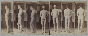 Fotografias de um modelo nu masculino de pé («Joseph Smith») de Thomas Eakins