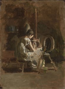 Esboços para "Home-Spun", 1881 de Thomas Eakins