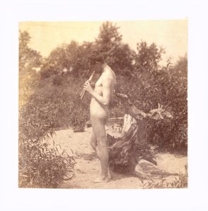 Estudo de Flautista Permanente para Arcádia, c. 1883. de Thomas Eakins