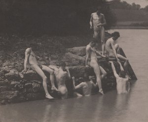 Estudo para "Swimming" (Natação) de Thomas Eakins