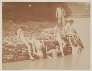 Estudo para natação, 1883. de Thomas Eakins