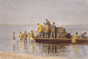 Pegando a Rede, 1881. de Thomas Eakins