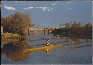 O campeão de skiff (Max Schmitt num skiff) de Thomas Eakins