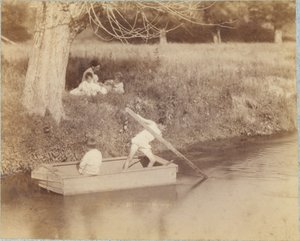 Dois rapazes a brincar no riacho, 4 de julho de 1883 de Thomas Eakins