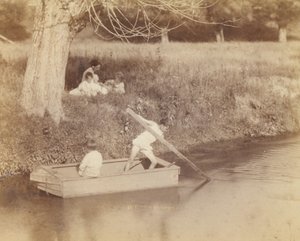 Dois meninos brincando no riacho, 4 de julho de 1883, 1883. de Thomas Eakins