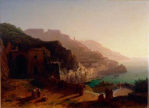 Vista de Amalfi e da Costa de Amalfi (óleo sobre tela)