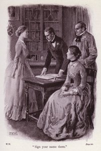 Ilustração para The Woman In White by Wilkie Collins (litho)