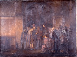 The Tribute Money (após Rembrandt) de Thomas F. Hodgkins
