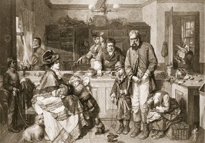 Da mão à boca - Ele foi um dos poucos que não implorou, pub. 1879. de Thomas Faed