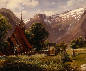Igreja Tjugum, Balestrand de Thomas Fearnley
