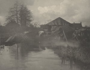 Um estaleiro de barcos em Norfolk, 1886 (foto) de Thomas Frederick Goodall