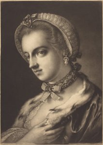 Retrato imaginário de uma beleza inglesa de Thomas Frye