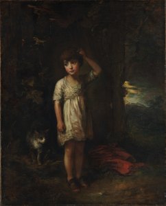 Um menino com um gato - manhã de Thomas Gainsborough