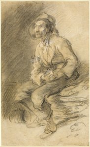 Um lenhador sentado sobre um feixe de paneleiros de Thomas Gainsborough