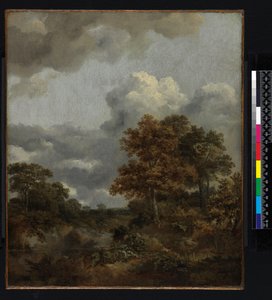 Paisagem com piscina, 1746-1747 de Thomas Gainsborough