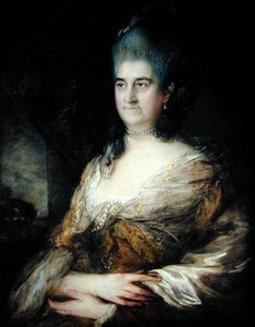 Retrato de uma Senhora, dita Elizabeth Chudleigh (1720-88) (óleo sobre painel) de Thomas Gainsborough