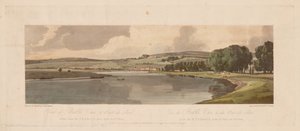 Uma seleção das vinte vistas mais pitorescas de Paris: vista de Belle Vue e Pont de Sêve ..., 1 de Thomas Girtin