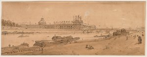Uma seleção de vinte das vistas mais pitorescas de Paris: Vista das Tulherias e da Ponte tirada do Quay d