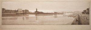 Uma seleção de vinte das vistas mais pitorescas de Paris: vista da vila de Chaillot, etc. tiradas da Pont de la Concorde de Thomas Girtin