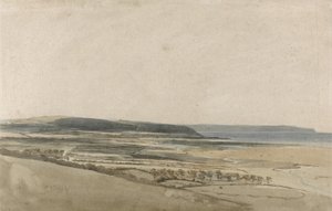 Estuário do rio Taw, Devon, c.1801 (aquarela sobre lápis sobre papel) de Thomas Girtin