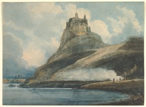 Castelo de Lindisfarne, Holy Island, Northumberland de Thomas Girtin