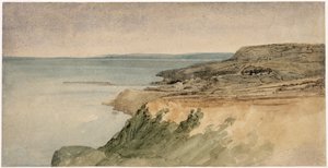 Lyme Regis, Dorset, c.1797 (wc sobre lápis em papel texturizado) de Thomas Girtin