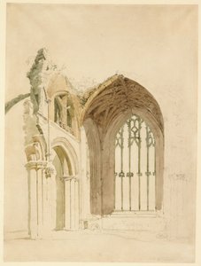 Abadia de Melrose: a janela oriental de Thomas Girtin